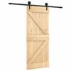 vidaXL Schiebet&uuml;r 85 x 210 cm Massivkiefer (Unbehandelt)