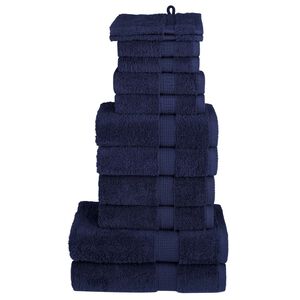 vidaXL 12 tlg. Premium-Handtuch-Set SOLUND Marineblau 600 g/m&sup2;