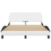vidaXL Bettgestell "Dover" Wei&szlig; und Schwarz 140x200 cm Kunstleder