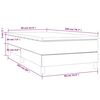vidaXL Boxspringbett mit Matratze Dunkelblau 90x200 cm Samt