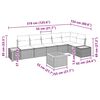 vidaXL Gartensofa-set mit Kissen 7 pcs Grau Poly Rattan