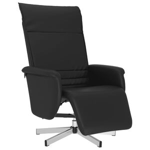 vidaXL Relaxsessel mit Fu&szlig;teil Schwarz Kunstleder