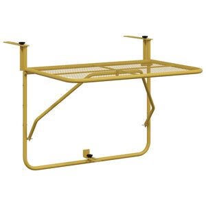 vidaXL Balkontisch Golden 60x40 cm Stahl