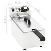 vidaXL Elektro-Fritteuse Edelstahl 6 L 2000 W