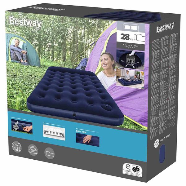 Best Way Luftbett Blau 191 x 137 x 28 cm PVC