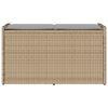 vidaXL Outdoor-Sitzbank mit Stauraum und Kissen Beige 100 cm