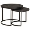 vidaXL Nesting-Couchtische 2 stk. Schwarz 50 x 50 x 40 cm