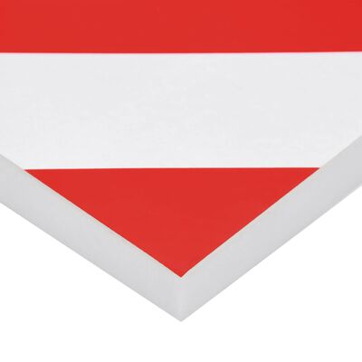 vidaXL Wandschutz 6 Stk. Rot & Weiß 50x20x2 cm EVA Schaum