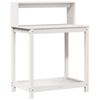 vidaXL Pflanztisch mit Ablagen Wei&szlig; 82,5x50x109,5 cm Massivholz Kiefer