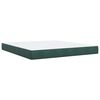 vidaXL Boxspringbett mit Matratze Dunkelgr&uuml;n 180x200 cm Samt