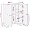 vidaXL Sideboard Braun 60 x 33 x 75 cm massives Mangoholz