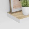 vidaXL Schweberegale 4 Stk. Eichen-Optik und Wei&szlig; 23x23,5x3,8 cm MDF