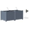 vidaXL Garten-Pflanzgef&auml;&szlig; 2 pcs Hellgrau 80 x 40 x 37,5 cm Kunststoff