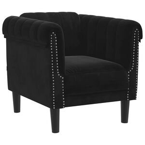 vidaXL Sessel Schwarz Samt