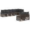 vidaXL Gartensofa-set 8 stk. Grau Poly-Rattan