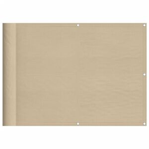 vidaXL Balkon-Sichtschutz Beige 75x700 cm 100 % Polyester-Oxford