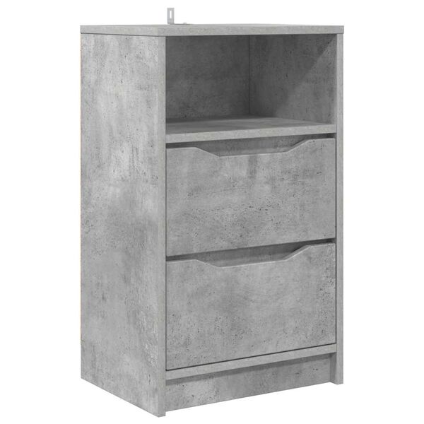 vidaXL Nachttisch Beton Grau 40 x 30 x 467 cm Holzwerkstoff