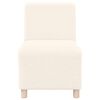 vidaXL Modulares Sofa ohne Armlehnen Creme 55 cm Gelockter Wollstoff