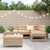 vidaXL 5-tlg. Garten-Lounge-Set mit Kissen Massivholz Kiefer