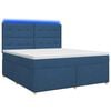 vidaXL Boxspringbett mit Matratze mit Kopfteil Blau 140 x 200 cm Stoff