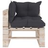 vidaXL 4-tlg. Garten-Lounge-Set aus Paletten mit Kissen Kiefernholz