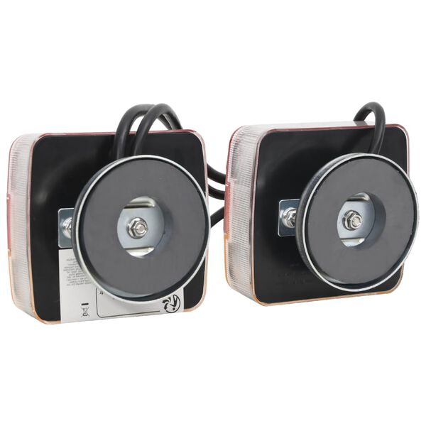 vidaXL Anh&auml;ngerleuchten 2 Stk. Rot 10,5x7,5x10 cm 12V LED-Leuchtmittel