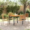 vidaXL Garten Essgruppe 5 pcs Beige und Braun Poly-Rattan