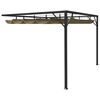 vidaXL Terrassen&uuml;berdachung mit Ausziehbarem Dach 3x3 m Taupe 180 g/m&sup2;