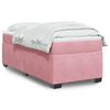 vidaXL Boxspringbett mit Matratze Rosa 80x200 cm Samt