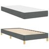 vidaXL Boxspringbett mit Matratze Dunkelgrau 80 x 200 cm Stoff