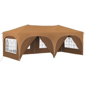 vidaXL Pop-up Partyzelt 575 x 288 x 245 cm Beige Oxford-Stoff