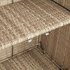 vidaXL Aufbewahrungsschrank mit Regal Beige 100 x 36 x 102 cm Rattan