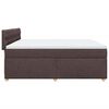 vidaXL Boxspringbett mit Matratze Dunkelbraun 200x200 cm Stoff