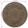 vidaXL Teppich Handgefertigt Jute Schwarz und Natur 120 cm