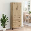 vidaXL Highboard Artisan-Eiche 69,5 x 34 x 180 cm Holzwerkstoff