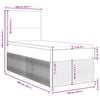 vidaXL Boxspringbett mit Matratze Blau 100x200 cm Stoff