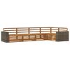 vidaXL Outdoor-Sofagarnitur 5 pcs Natur 331 x 172,5 x 73 cm