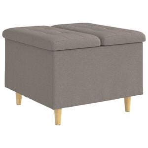 vidaXL Ottoman mit Stauraum Taupe 60 x 60 x 45 cm Stoff