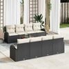 vidaXL Garten-Sofa-Set 9 pcs Schwarz und Wei&szlig;