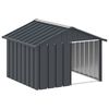 vidaXL Hundeh&uuml;tte Anthrazit 116,5x103x81,5 cm Verzinkter Stahl