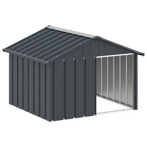 vidaXL Hundeh&uuml;tte Anthrazit 116,5x103x81,5 cm Verzinkter Stahl