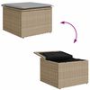 vidaXL Garten-Sofa-Set mit Speicher 7 pcs Beige Poly Rattan