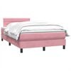 vidaXL Boxspringbett mit Matratze Rosa 120x210 cm Samt