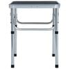 vidaXL Klappbarer Campingtisch Grau Aluminium 60x45 cm