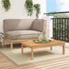 vidaXL Sofa Set mit Kissen Uni 2 pcs Taupe Massivholz Akazie