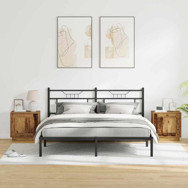 vidaXL Nachttisch 2 pcs Altholz 44 x 34,5 x 45 cm Holzwerkstoff