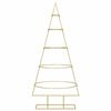 vidaXL Metall Weihnachtsbaum Gold 125 cm Pulverbeschichteter Stahl