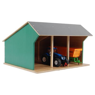 Kids Globe Spielzeug-Scheune für Traktoren Klein 1:32 Holz 610192