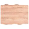 vidaXL Tischplatte 80x60x(2-6) cm Massivholz Behandelt Baumkante