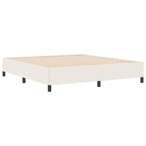 vidaXL Boxspringbett Creme 180 x 200 cm Cordstoff